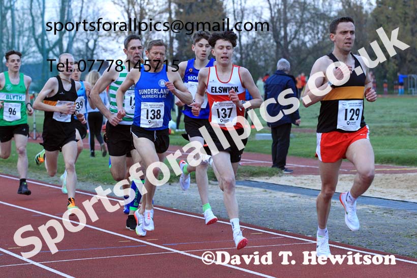 1500 metres, 2022 NEGP No. 1,  Monkton Stadium, April 20th, on a very cold night. Photo: David T. Hewitson/Sports for All Pics